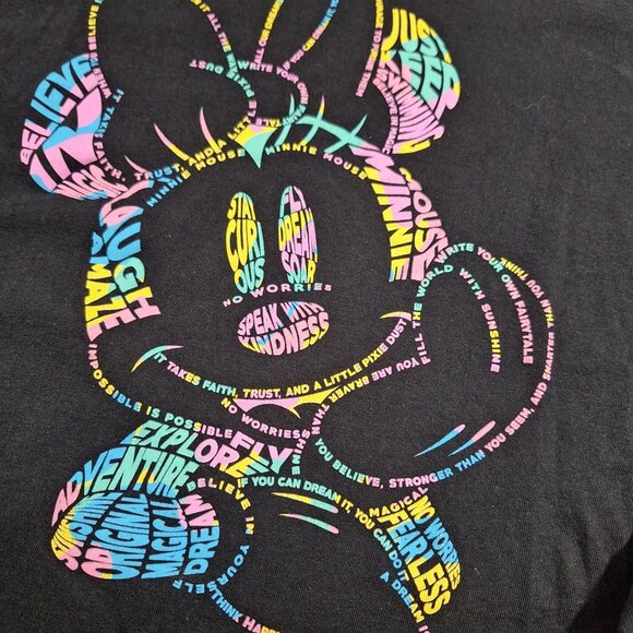 Disney Mickey Mouse black tshirt size XL 100% cotton - Picture 3 of 4